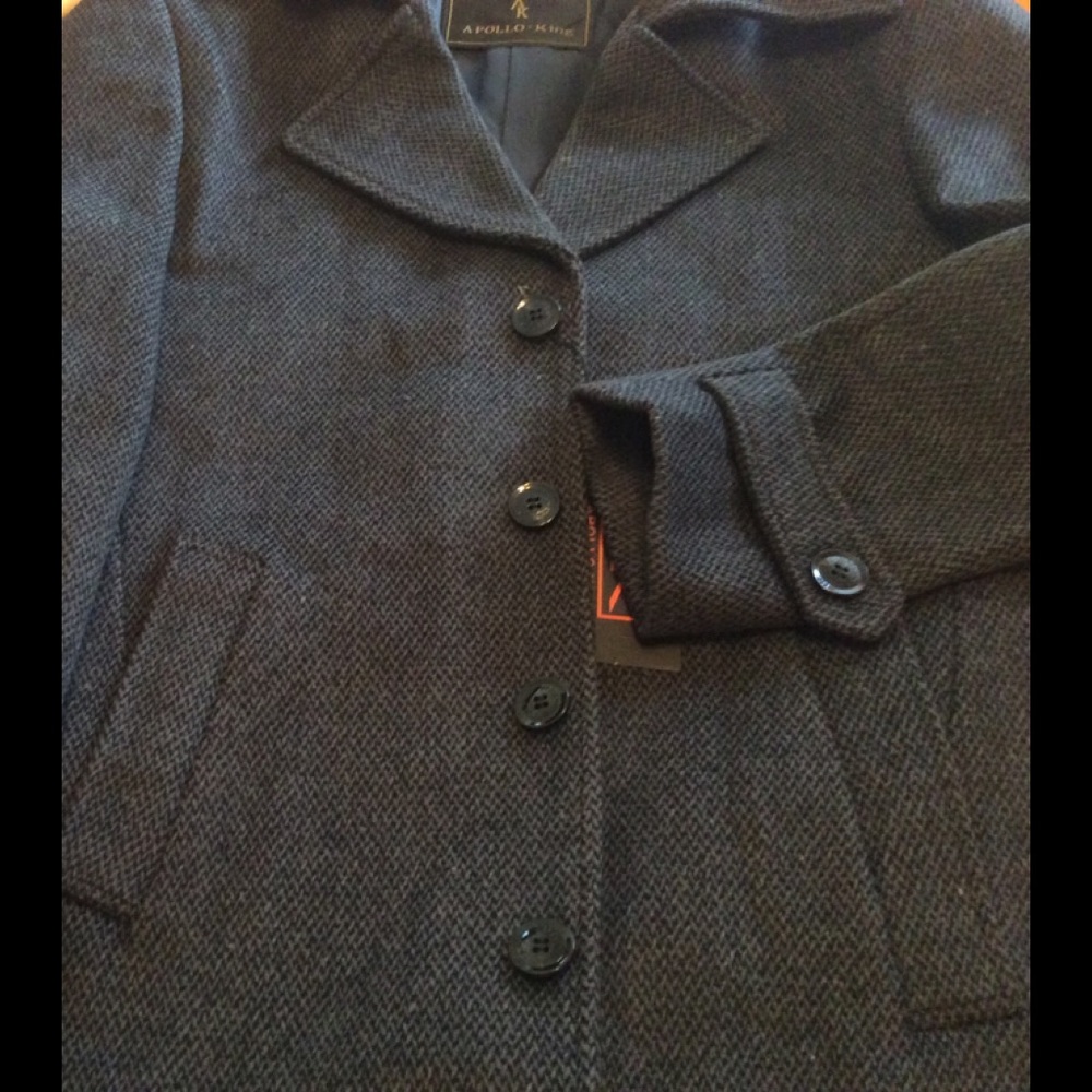 NEW MEN’S FULL-LENGTH COAT CHARCOAL UP TO SIZE 6XL